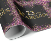 Papier Cadeau 23e Anniversaire (Coin rond)