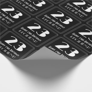 Papier Cadeau 23e anniversaire - Art Déco Inspiré "23", Nom