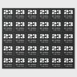 Papier Cadeau 23e anniversaire : Art Déco Inspiré Look "23" & No