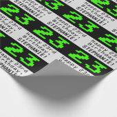 Papier Cadeau 23e anniversaire - Nerdy / Geeky Style "23" et nom (Coin)