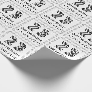 Papier Cadeau 23ème anniversaire : Art Déco Style inspiré "23" +