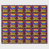 Papier Cadeau 23rd Birthday: Loving Hearts Pattern, Rainbow # 23 (Plat)