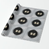 Papier Cadeau 25e anniversaire de luxe Happy Silver (Déroulé)