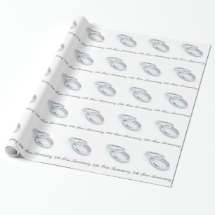 Papier Cadeau 25e anniversaire du Mariage d'argent