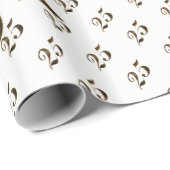 Papier Cadeau 25e anniversaire Mariage d'argent Typographie élég (Coin rond)