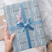 Papier Cadeau 25e anniversaire Mariage Silver Blue Cadeau