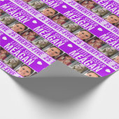 Papier Cadeau 25e anniversaire trois photos soeur violette (Coin)