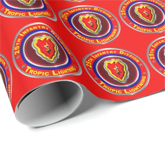 Papier Cadeau 25e division d'infanterie « Tropic Lightning » (Coin rond)