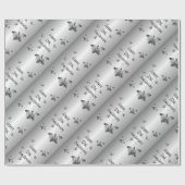 Papier Cadeau 25ème Anniversaire de noces d'argent (Plat)
