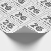 Papier Cadeau 26ème anniversaire : Art Déco Style inspiré "26" + (Coin)