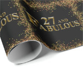 Papier Cadeau 27e anniversaire  (Coin rond)