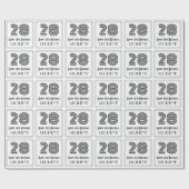 Papier Cadeau 28ème anniversaire : Art Déco Style inspiré "28" + (Plat)