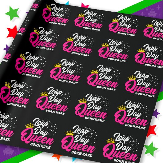 Papier Cadeau 29 févr. Jour bissextile Reine Année bissextile An