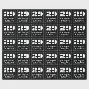 Papier Cadeau 29e anniversaire : Art Déco Inspiré Look "29" & No