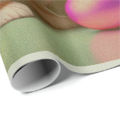 Papier Cadeau 2 Collecte De Lapin Et D'Oeufs De Pâques (Coin rond)