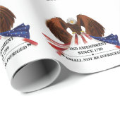 Papier Cadeau 2e amendement Oreiller (Coin rond)