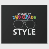 Papier Cadeau 2e année d'enseignant 2e année (Plat)