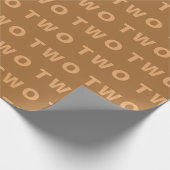 Papier Cadeau 2e anniversaire Cute Terracotta Boho Bohemian Boy (Coin)