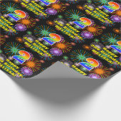 Papier Cadeau 2e anniversaire : Fun Fireworks, Rainbow Look # "2 (Coin)