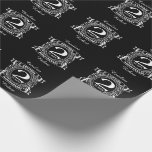 Papier Cadeau 2e anniversaire mariage crête en détresse<br><div class="desc">Un design pour célébrer votre deuxième année de mariage. Ce premier anniversaire mariage design a une crête blanche en détresse, avec le texte Cotton, 2 ans, anniversaire. Si vous voulez de l'aide pour customiser ce design s'il vous plaît contactez-moi, leur est un demander ce bouton de designer, juste en dessous...</div>