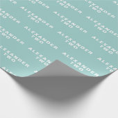 Papier Cadeau 2e anniversaire mignon Boho bleu enfants Motif (Coin)