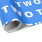 Papier Cadeau 2e anniversaire mignon Boho bleu garçon Motif (Coin rond)