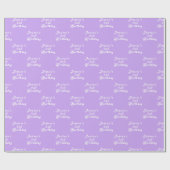 Papier Cadeau 2e anniversaire mignonne fille violet simple fille (Plat)