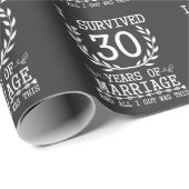 Papier Cadeau 30 ans de mari, 30e Mariage (Coin rond)