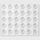 Papier Cadeau 30 et fabuleux Élégant Script 30e anniversaire (Plat)