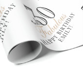 Papier Cadeau 30 et fabuleux Élégant Script 30e anniversaire (Coin rond)