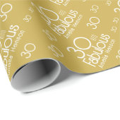 Papier Cadeau 30 et fabuleux moderne 30e anniversaire (Coin rond)