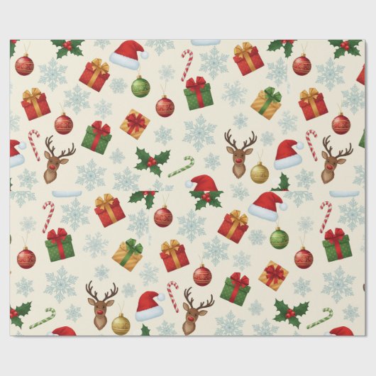 Papier Cadeau 30 inches x 6 feet Wrapping Paper, Matte Wrapping  (Plat)