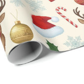 Papier Cadeau 30 inches x 6 feet Wrapping Paper, Matte Wrapping  (Coin rond)