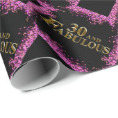 Papier Cadeau 30e anniversaire (Coin rond)
