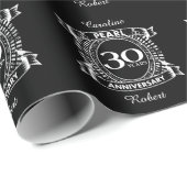 Papier Cadeau 30e anniversaire du mariage (Coin rond)