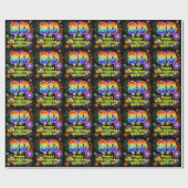 Papier Cadeau 30e anniversaire : Fun Fireworks, Rainbow Look # " (Plat)