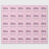 Papier Cadeau 30e anniversaire Parties scintillant rose Faux Con (Plat)