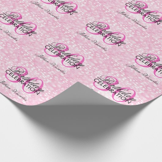 Papier Cadeau 30e anniversaire Parties scintillant rose Faux Con (Coin)