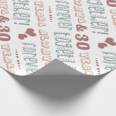 Papier Cadeau 30ème anniversaire de Mariage mignon (Coin)