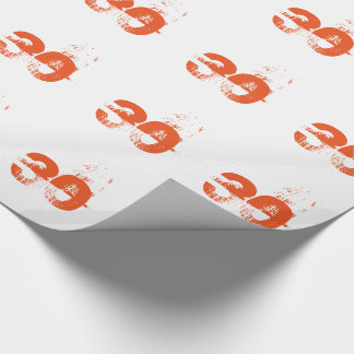 Papier Cadeau 30ème anniversaire pour n'importe qui, orange sur