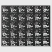 Papier Cadeau 30ème texte heureux de l'anniversaire | (Plat)