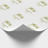 Papier Cadeau 30th birthday add name date year gold template thi (Coin)