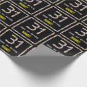 Papier Cadeau 31e anniversaire : Floral Flowers Numéro, Nom pers (Coin)