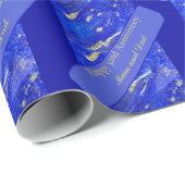 Papier Cadeau 32e anniversaire du Mariage modifiable (Coin rond)