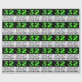Papier Cadeau 32e anniversaire - Nerdy / Geeky Style "32" et nom (Plat)