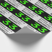 Papier Cadeau 33e anniversaire - Nerdy / Geeky Style "33" et nom (Coin)