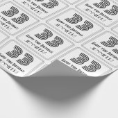 Papier Cadeau 33ème anniversaire : Art Déco Style inspiré "33" + (Coin)