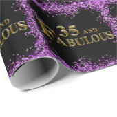 Papier Cadeau 35e anniversaire  (Coin rond)