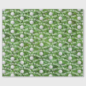 Papier Cadeau 35e anniversaire Ballons de golf sur papier d'enve (Plat)