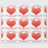 Papier Cadeau 35ème. Anniversaire (Plat)